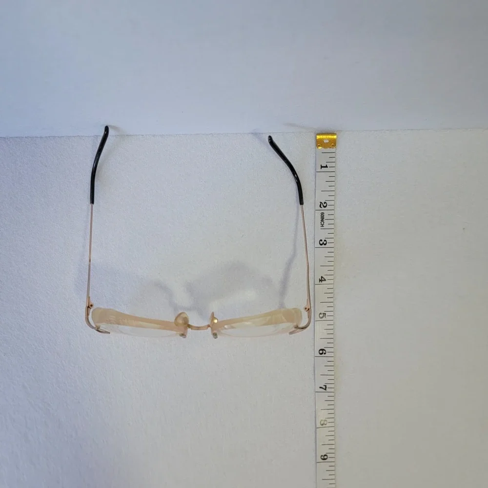 VTG Marcolin Italy Faceted Rimless Clear Glasses 80s Luxury Butterfly Beveled